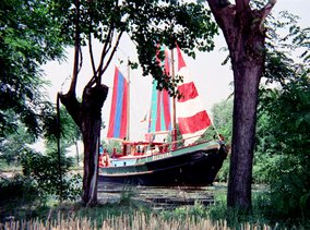 Filmstill aus "Hundertwassers Regentag", 1972. Ein Film von Peter Schamoni in Zusammenarbeit mit Friedensreich Hundertwasser (Werknummer 707 in Hundertwassers Werkverzeichnis)